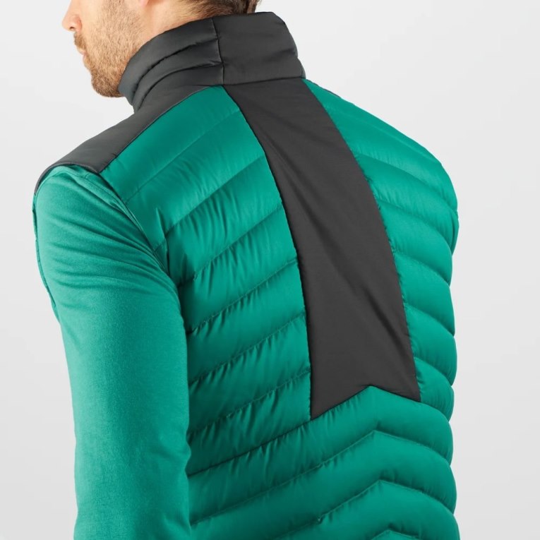 Green Salomon Essential Xwarm Down Men's Insulated Vests | IE RP5938